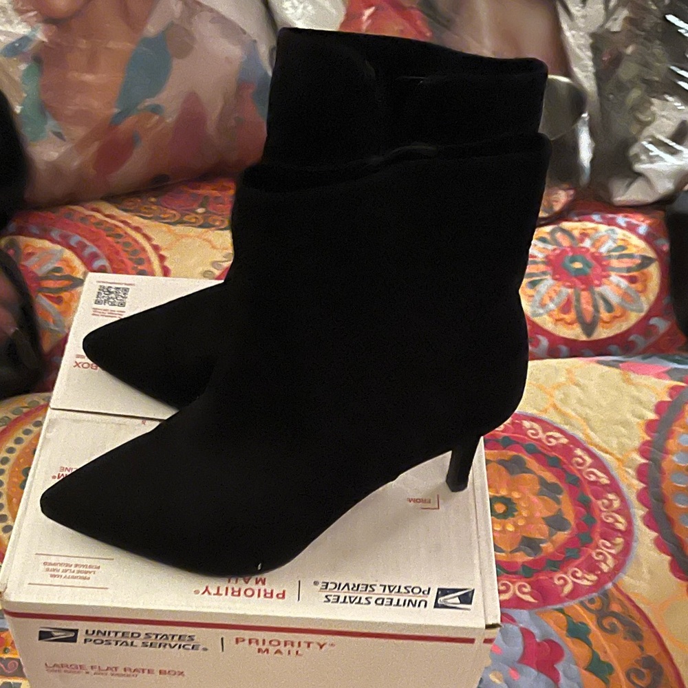 Torrid black sock heel boot
